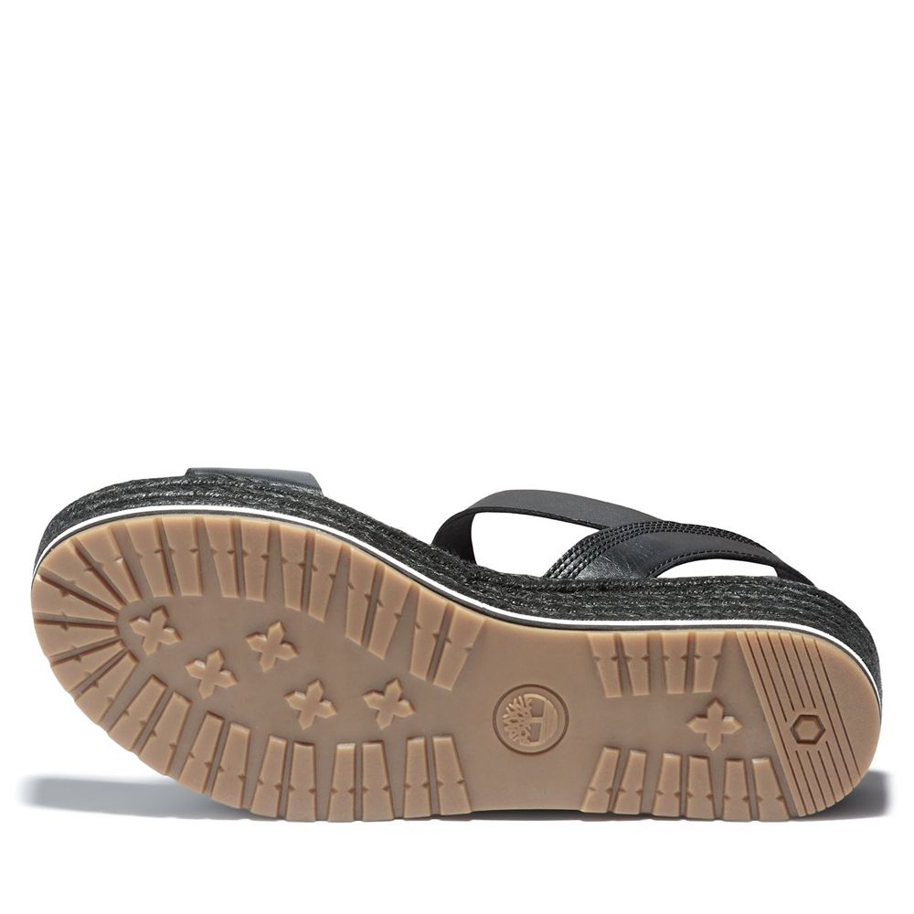 Sandale Timberland Dama Negrii - Santorini Sun Ankle Strap - Romania - LHZCDI061